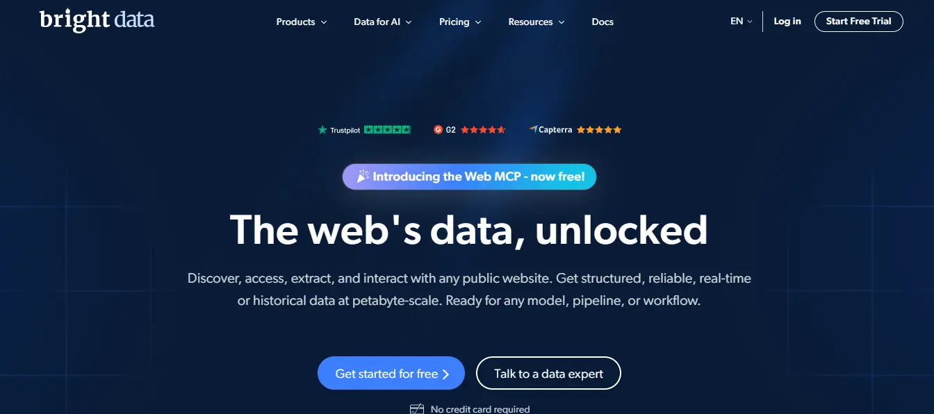 Bright Data Dashboard Screenshot
